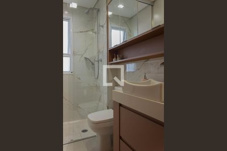 Banheiro da Suíte 1 de apartamento à venda com 3 quartos, 128m² em Nova Petrópolis, São Bernardo do Campo