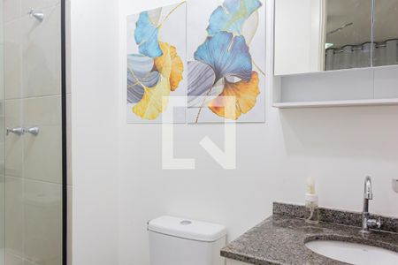 Banheiro do Quarto de apartamento para alugar com 1 quarto, 25m² em Barra Funda, São Paulo