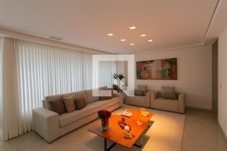 Sala de apartamento à venda com 4 quartos, 192m² em Belvedere, Belo Horizonte