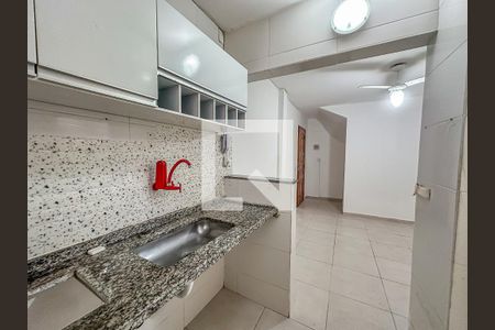 Cozinha de kitnet/studio para alugar com 1 quarto, 17m² em Laranjeiras, Rio de Janeiro