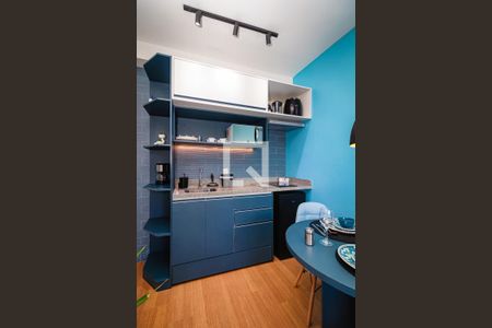 Cozinha de apartamento à venda com 1 quarto, 26m² em Bela Vista, São Paulo