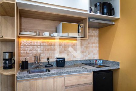 Cozinha de apartamento à venda com 1 quarto, 26m² em Bela Vista, São Paulo