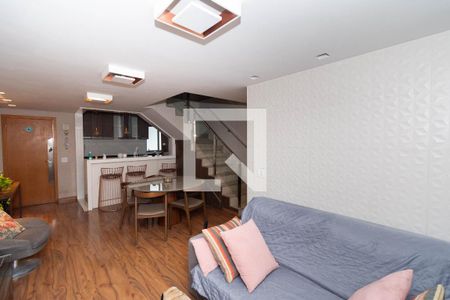 Sala de TV e Jantar de apartamento à venda com 4 quartos, 180m² em Milionários, Belo Horizonte