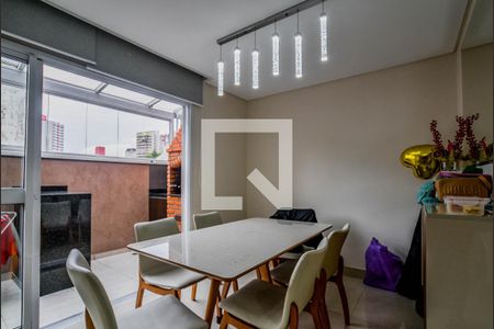 Sala de Jantar de casa de condomínio à venda com 3 quartos, 182m² em Vila Assunção, Santo André