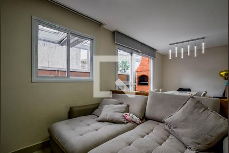 Sala de casa de condomínio à venda com 3 quartos, 182m² em Vila Assunção, Santo André