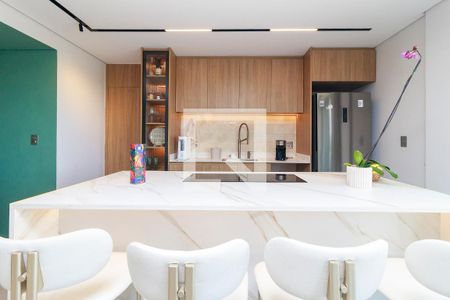 Sala - Cozinha de apartamento para alugar com 4 quartos, 136m² em Campo Belo, São Paulo