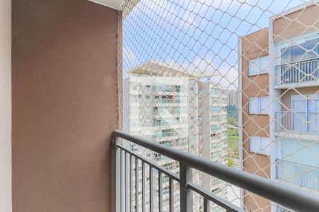 Varanda da Sala de apartamento para alugar com 1 quarto, 28m² em Jardim Caravelas, São Paulo