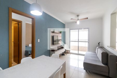 Sala de apartamento para alugar com 1 quarto, 53m² em Guilhermina, Praia Grande