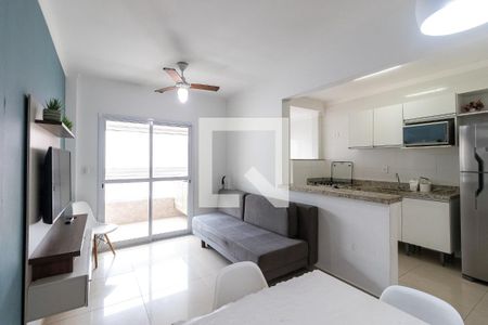 Sala de apartamento para alugar com 1 quarto, 53m² em Guilhermina, Praia Grande