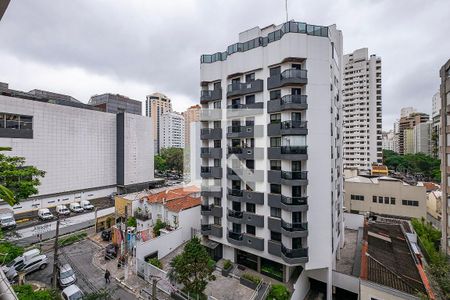 Sala/Cozinha - Vista de apartamento para alugar com 1 quarto, 43m² em Jardim Paulista, São Paulo