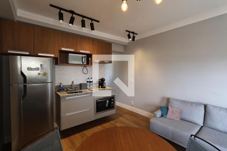 Sala de apartamento para alugar com 1 quarto, 47m² em Jardim, Santo André