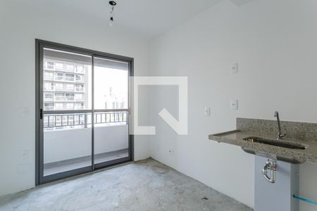 Sala/Cozinha de apartamento à venda com 1 quarto, 25m² em Vila Nova Conceição, São Paulo