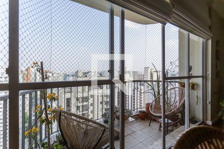 Varanda da Sala de apartamento à venda com 4 quartos, 180m² em Moema, São Paulo