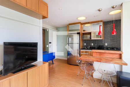 Sala de apartamento para alugar com 1 quarto, 38m² em Santo Amaro, São Paulo