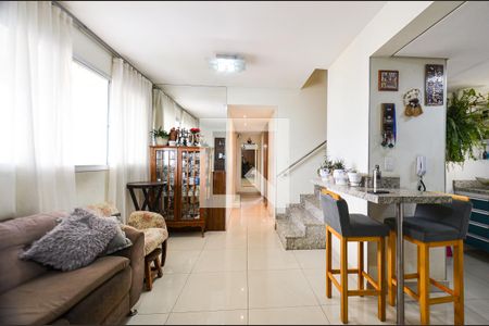 Sala de estar de apartamento à venda com 3 quartos, 160m² em Calafate, Belo Horizonte