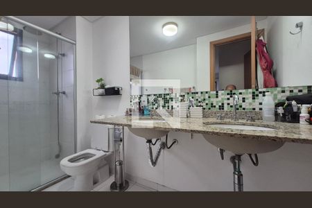 Banheiro da suíte de apartamento à venda com 3 quartos, 144m² em Jardim, Santo André