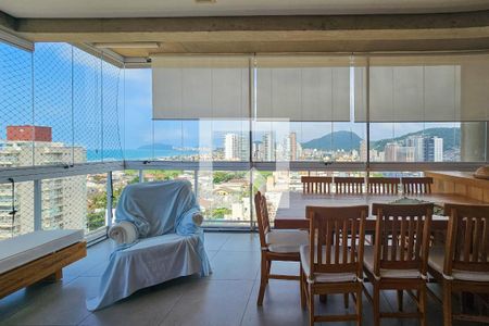 Varanda da Sala de apartamento para alugar com 3 quartos, 137m² em Balneario Cidade Atlantica, Guarujá