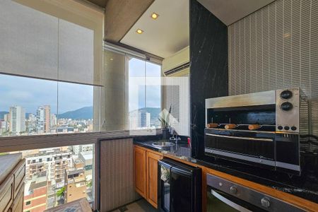Varanda da Sala de apartamento para alugar com 3 quartos, 137m² em Balneario Cidade Atlantica, Guarujá