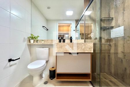 Banheiro Social de kitnet/studio para alugar com 1 quarto, 25m² em Vila Mascote, São Paulo