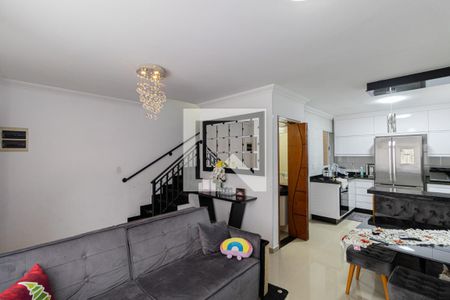 Sala e Cozinha  de casa de condomínio à venda com 3 quartos, 140m² em Vila Guilhermina, São Paulo