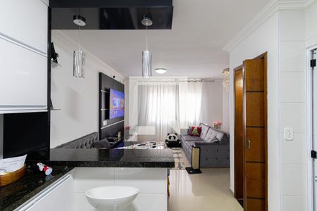 Sala e Cozinha  de casa de condomínio à venda com 3 quartos, 140m² em Vila Guilhermina, São Paulo