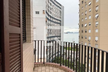 Varanda do Quarto de apartamento para alugar com 1 quarto, 69m² em Ponta da Praia, Santos