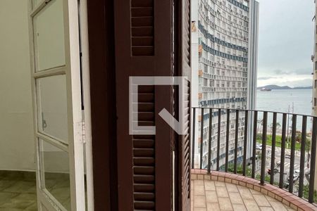 Varanda do Quarto de apartamento para alugar com 1 quarto, 69m² em Ponta da Praia, Santos
