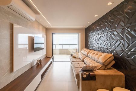Sala de apartamento para alugar com 3 quartos, 110m² em Maracanã, Praia Grande