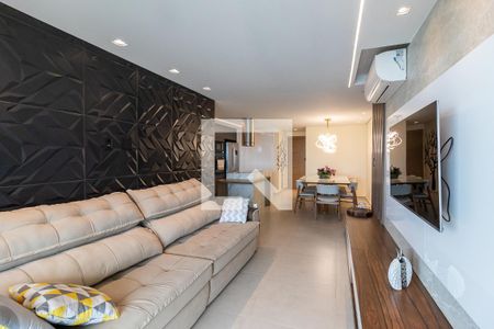 Sala de apartamento para alugar com 3 quartos, 110m² em Maracanã, Praia Grande