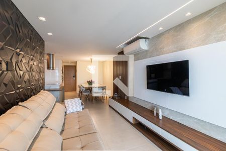 Sala de apartamento para alugar com 3 quartos, 110m² em Maracanã, Praia Grande