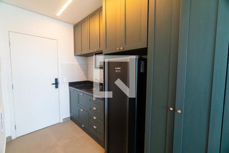 Cozinha de kitnet/studio para alugar com 1 quarto, 25m² em Vila Clementino, São Paulo