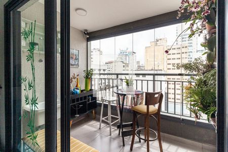 Varanda do Studio de kitnet/studio para alugar com 1 quarto, 34m² em República, São Paulo