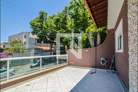 Varanda da Sala de casa à venda com 3 quartos, 440m² em Vila Pires, Santo André