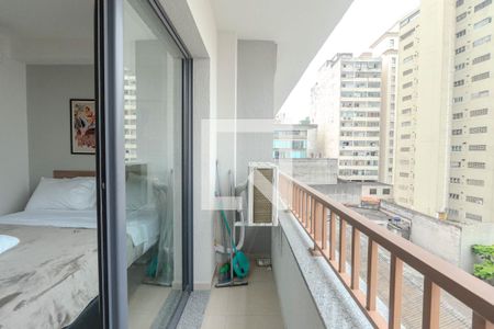 Varanda de kitnet/studio à venda com 1 quarto, 21m² em Consolação, São Paulo