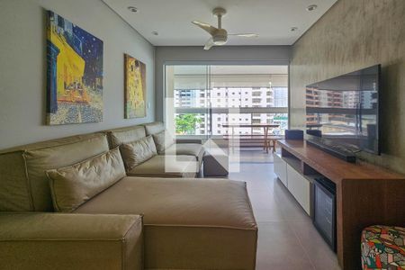 Sala de apartamento para alugar com 3 quartos, 110m² em Vila Luis Antonio, Guarujá