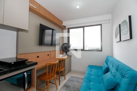 Sala e Cozinha de kitnet/studio à venda com 1 quarto, 27m² em Pinheiros, São Paulo