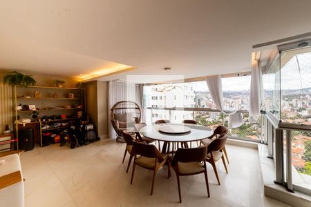 Sala de apartamento à venda com 4 quartos, 204m² em Lourdes, Belo Horizonte