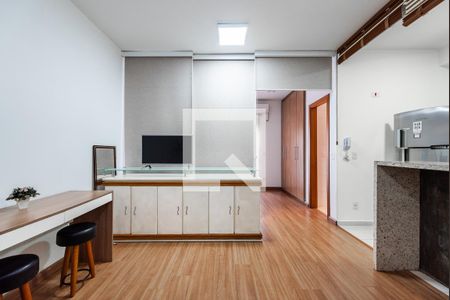 Sala de kitnet/studio para alugar com 1 quarto, 45m² em Boqueirão, Santos
