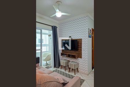 Sala de apartamento para alugar com 1 quarto, 55m² em Guilhermina, Praia Grande