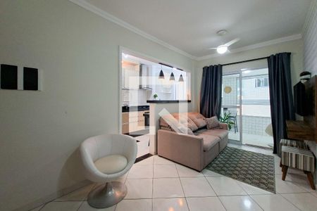 Sala de apartamento para alugar com 1 quarto, 55m² em Guilhermina, Praia Grande