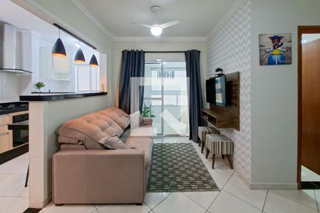Sala de apartamento para alugar com 1 quarto, 55m² em Guilhermina, Praia Grande
