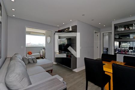 Sala de apartamento à venda com 2 quartos, 60m² em Vila Valparaíso, Santo André