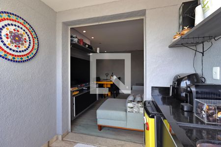 Varanda Gourmet de apartamento à venda com 2 quartos, 60m² em Vila Valparaíso, Santo André