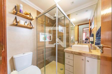 Banheiro de apartamento à venda com 2 quartos, 54m² em Parque das Nações, Santo André