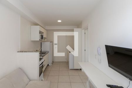 Sala/ Cozinha de apartamento à venda com 1 quarto, 27m² em Jardim Caravelas, São Paulo