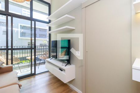 Sala de apartamento para alugar com 1 quarto, 40m² em Santo Amaro, São Paulo