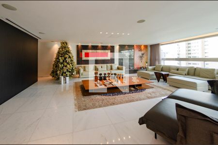 Sala de apartamento à venda com 4 quartos, 398m² em Belvedere, Belo Horizonte