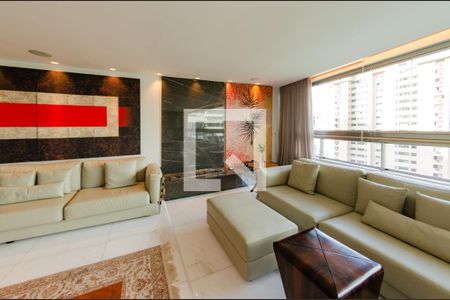 Sala de apartamento à venda com 4 quartos, 398m² em Belvedere, Belo Horizonte