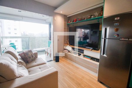 Sala e Cozinha  de apartamento para alugar com 1 quarto, 39m² em Panamby, São Paulo