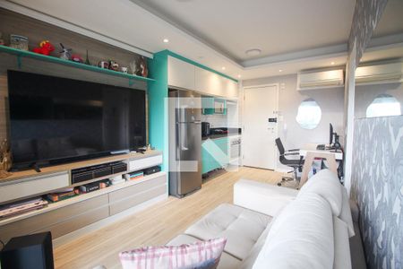 Sala e Cozinha  de apartamento para alugar com 1 quarto, 39m² em Panamby, São Paulo